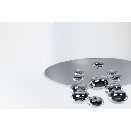 Hanglamp aan kabel BUBBLE 1xE27/60W/230V pr. 40 cm wit