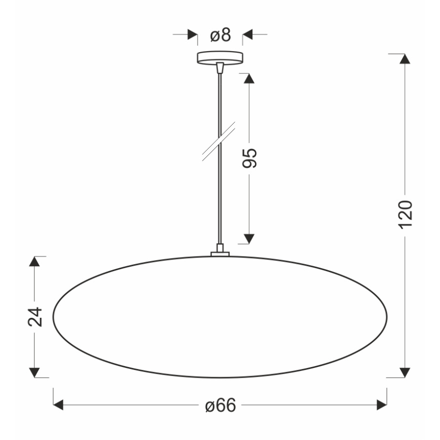 Hanglamp aan kabel CAFEE 1xE27/40W/230V, Ø 66 cm, bruin