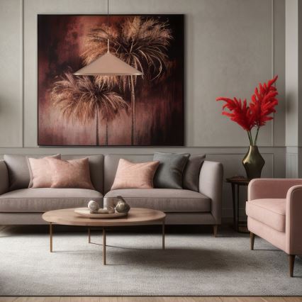 Hanglamp aan kabel CAPITAL 1xGX53/15W/230V Ø 60 cm roségoud