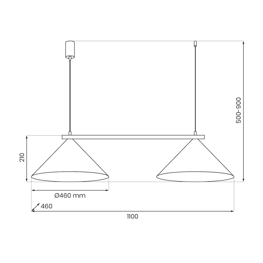 Hanglamp aan kabel CAPITAL 2xGX53/15W/230V goud