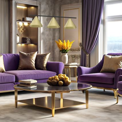 Hanglamp aan kabel CAPITAL 3xGX53/15W/230V goudkleurig