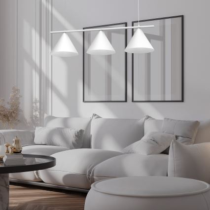 Hanglamp aan kabel CAPITAL 3xGX53/15W/230V wit