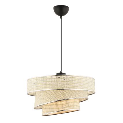 Hanglamp aan kabel COUPER 1xE27/60W/230V crème/glanzend chroom