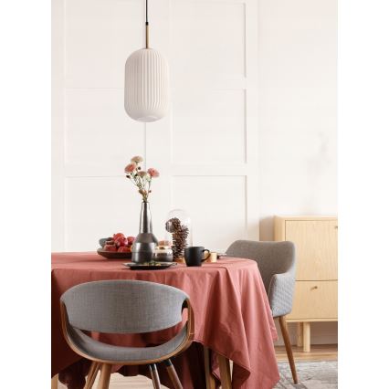 Hanglamp aan kabel CRESTO 1xE27/40W/230V wit/goud