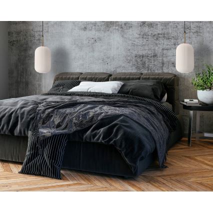 Hanglamp aan kabel CRESTO 1xE27/40W/230V wit/goud