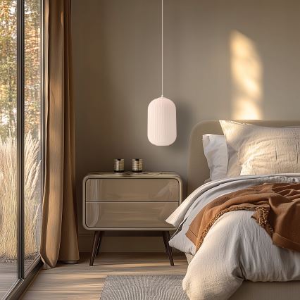 Hanglamp aan kabel CRESTO 1xE27/40W/230V wit