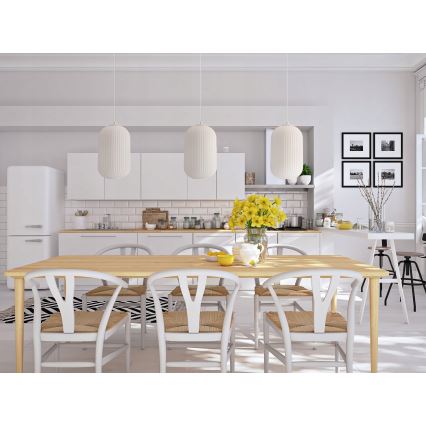 Hanglamp aan kabel CRESTO 1xE27/40W/230V wit