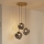 Hanglamp aan kabel CRISTAL 3xE14/15W/230V messing/rookzwart