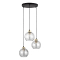 Hanglamp aan kabel DEVI 3xE27/15W/230V zwart/helder