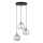 Hanglamp aan kabel DEVI 3xE27/15W/230V zwart/helder