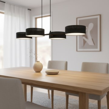 Hanglamp aan kabel DRUMZ 4xE14/10W/230V zwart