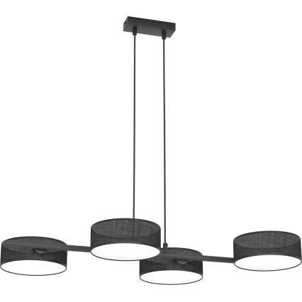 Hanglamp aan kabel DRUMZ 4xE14/10W/230V zwart