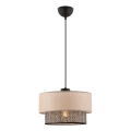 Hanglamp aan kabel ECHO 1xE27/60W/230V beige/grijs
