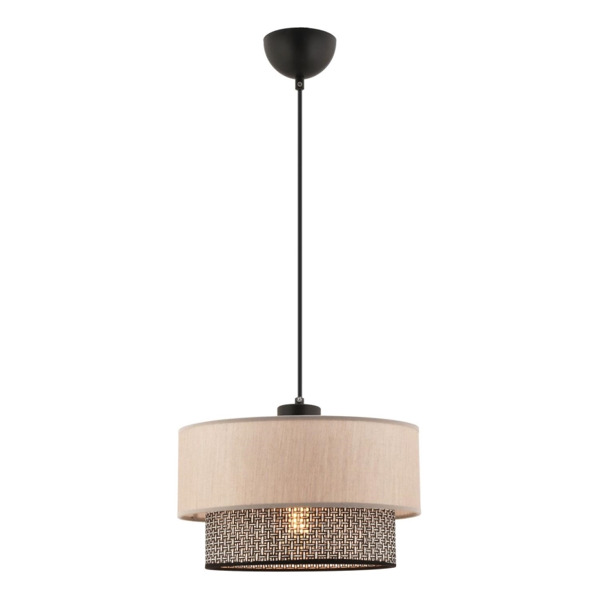 Hanglamp aan kabel ECHO 1xE27/60W/230V beige/grijs