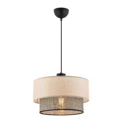 Hanglamp aan kabel ECHO 1xE27/60W/230V beige/grijs