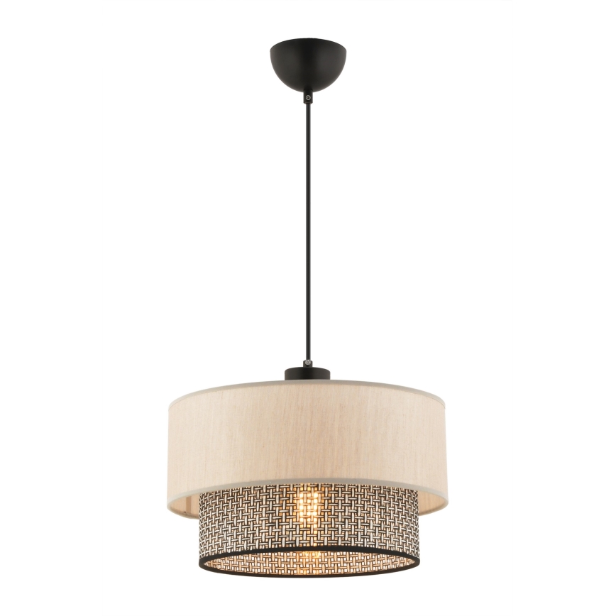 Hanglamp aan kabel ECHO 1xE27/60W/230V beige/grijs