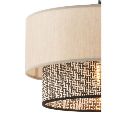Hanglamp aan kabel ECHO 1xE27/60W/230V beige/grijs