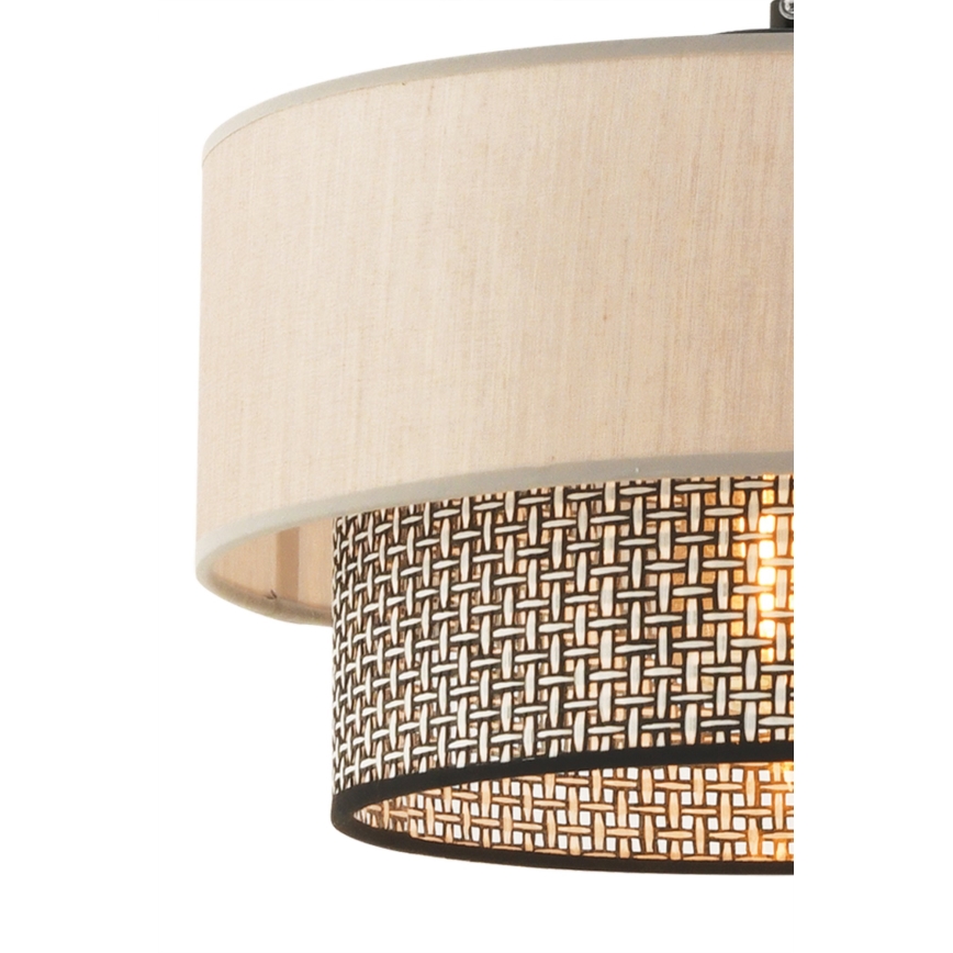 Hanglamp aan kabel ECHO 1xE27/60W/230V beige/grijs