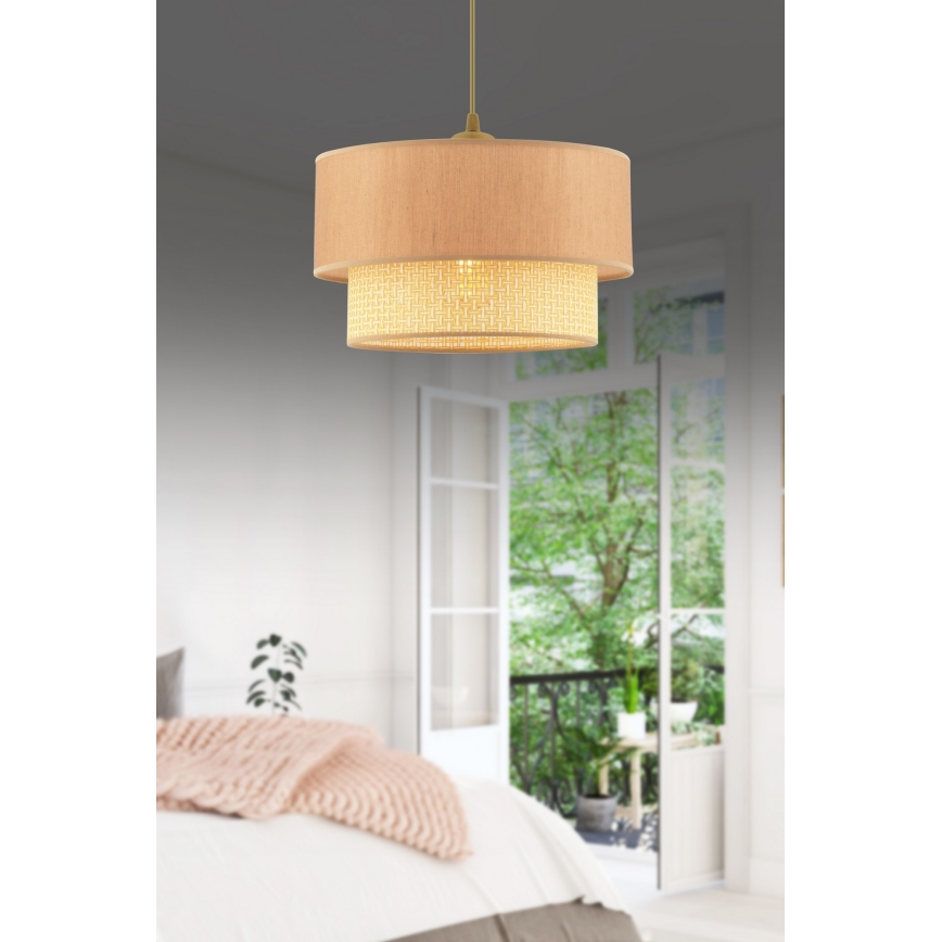 Hanglamp aan kabel ECHO 1xE27/60W/230V beige