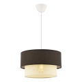 Hanglamp aan kabel ECHO 1xE27/60W/230V bruin/crème