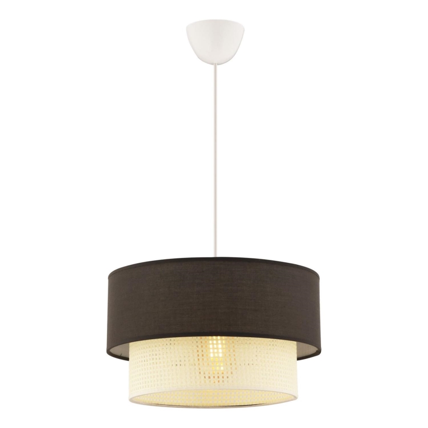 Hanglamp aan kabel ECHO 1xE27/60W/230V bruin/crème