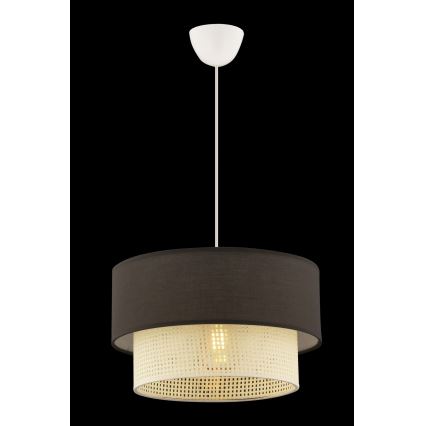 Hanglamp aan kabel ECHO 1xE27/60W/230V bruin/crème