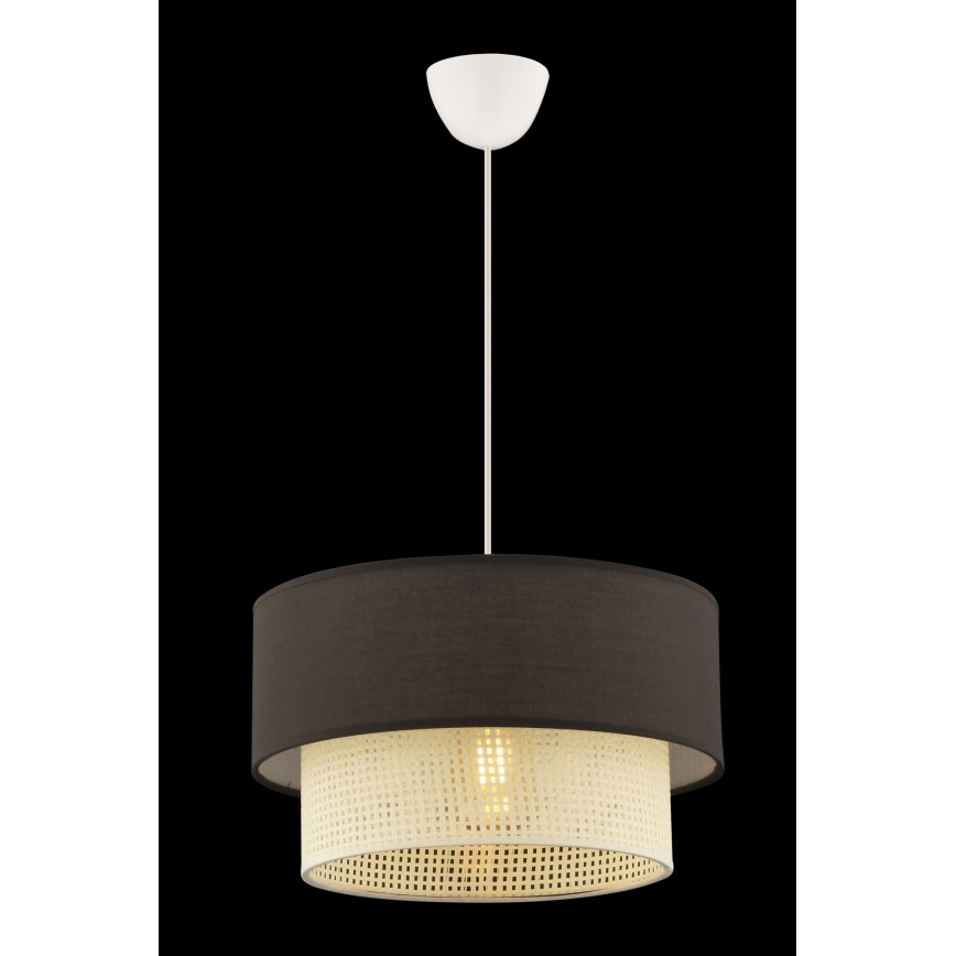 Hanglamp aan kabel ECHO 1xE27/60W/230V bruin/crème