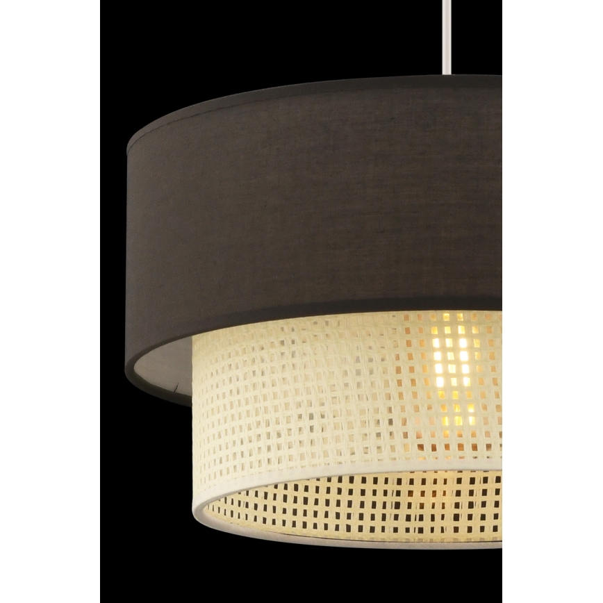 Hanglamp aan kabel ECHO 1xE27/60W/230V bruin/crème