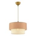 Hanglamp aan kabel ECHO 1xE27/60W/230V bruin/crème