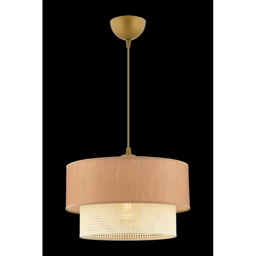 Hanglamp aan kabel ECHO 1xE27/60W/230V bruin/crème