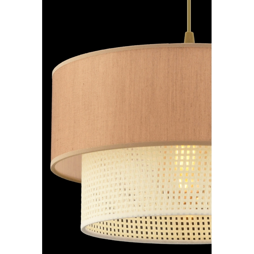Hanglamp aan kabel ECHO 1xE27/60W/230V bruin/crème