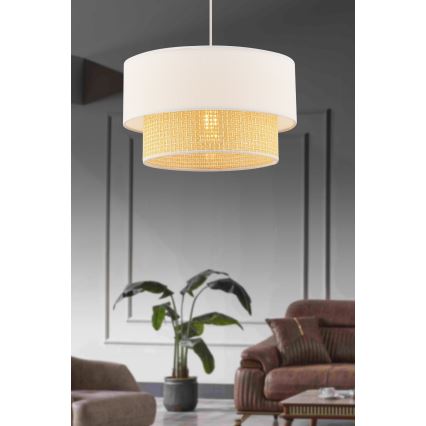 Hanglamp aan kabel ECHO 1xE27/60W/230V crème/beige