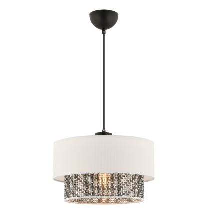 Hanglamp aan kabel ECHO 1xE27/60W/230V crème/grijs