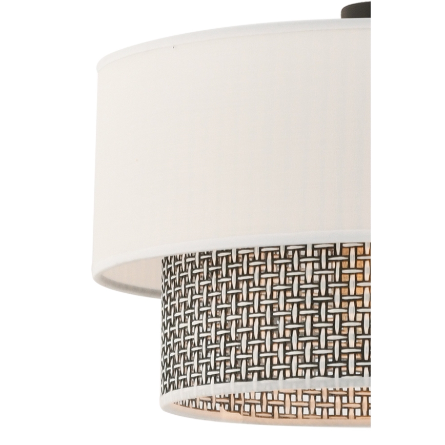 Hanglamp aan kabel ECHO 1xE27/60W/230V crème/grijs