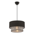 Hanglamp aan kabel ECHO 1xE27/60W/230V zwart/grijs