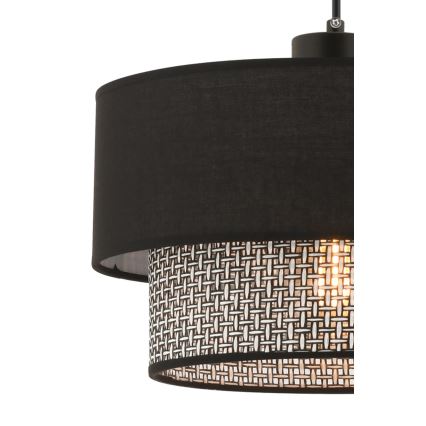Hanglamp aan kabel ECHO 1xE27/60W/230V zwart/grijs