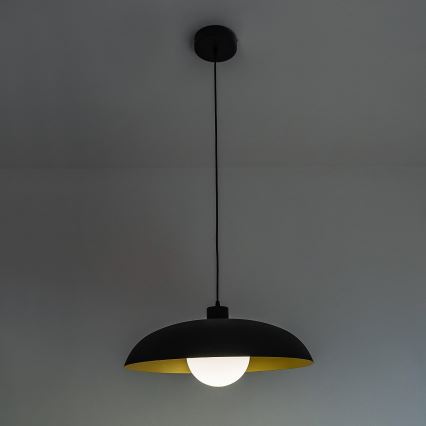 Hanglamp aan kabel ECLIPSE 1xE27/15W/230V zwart/goud