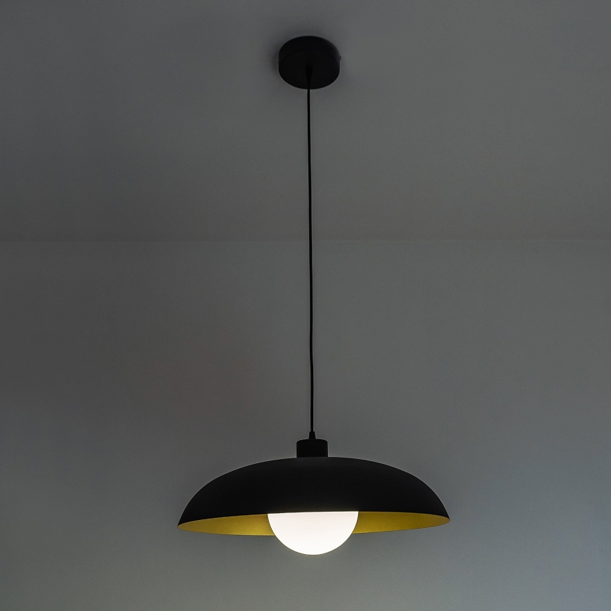 Hanglamp aan kabel ECLIPSE 1xE27/15W/230V zwart/goud