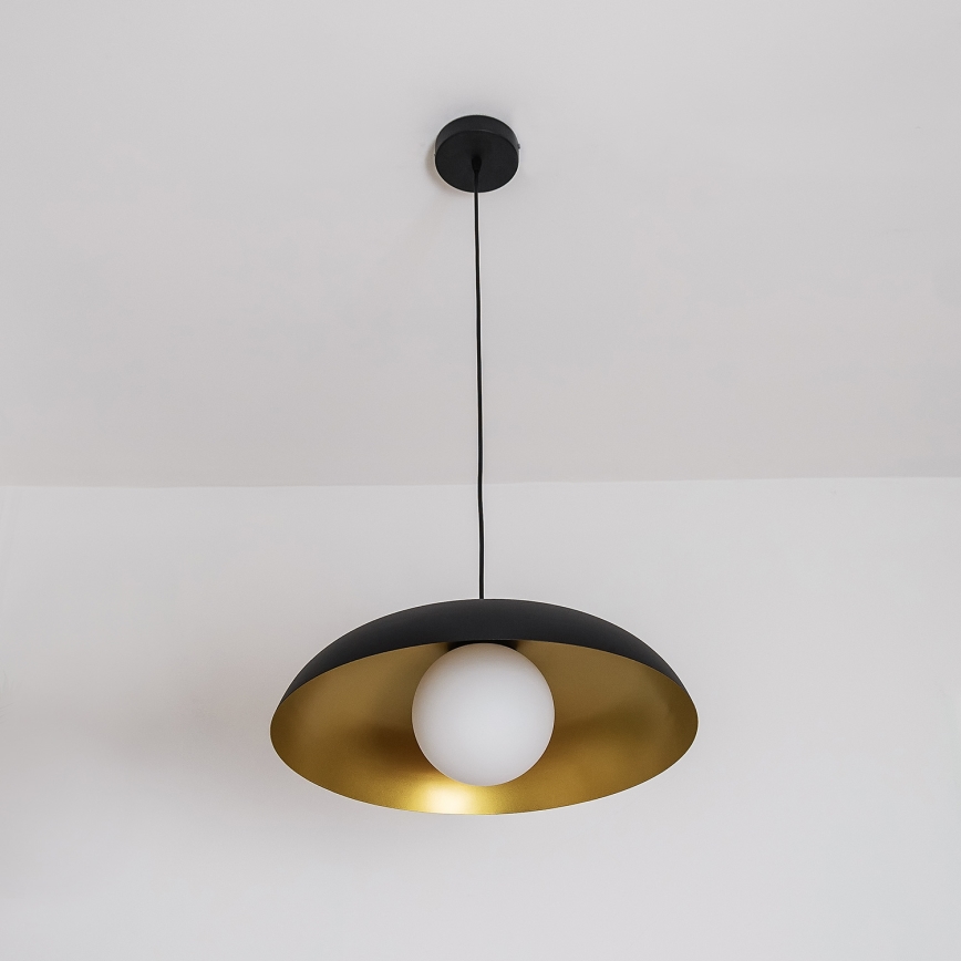 Hanglamp aan kabel ECLIPSE 1xE27/15W/230V zwart/goud