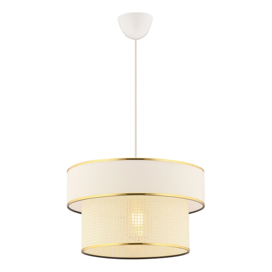 Hanglamp aan kabel ERO 1xE27/60W/230V crème/goud