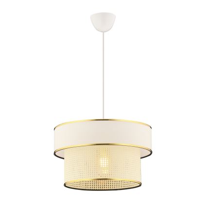 Hanglamp aan kabel ERO 1xE27/60W/230V crème/goud