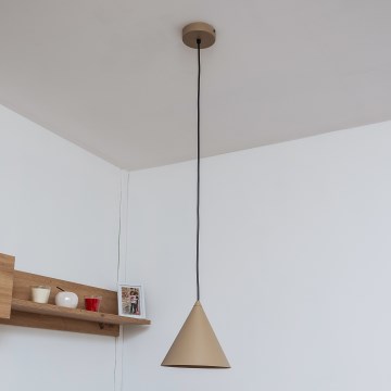 Hanglamp aan kabel ETNA II 1xE27/15W/230V Ø 18,5 cm beige