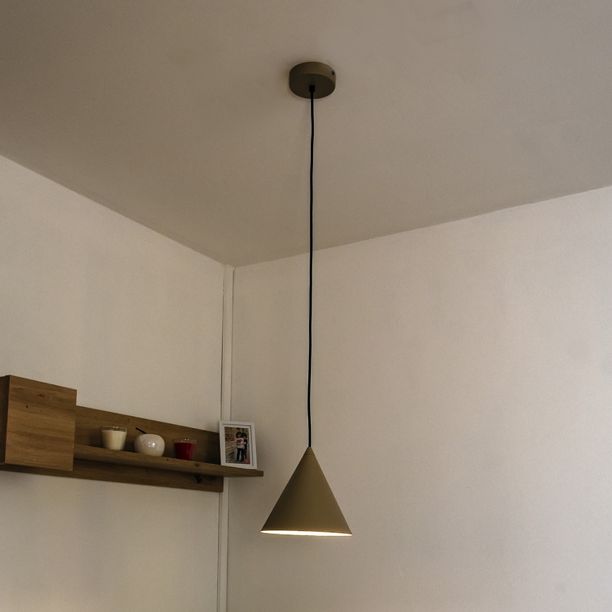 Hanglamp aan kabel ETNA II 1xE27/15W/230V Ø 18,5 cm beige