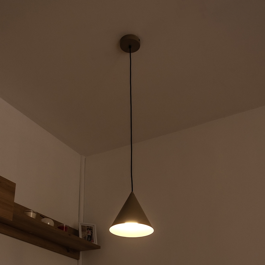 Hanglamp aan kabel ETNA II 1xE27/15W/230V Ø 18,5 cm beige