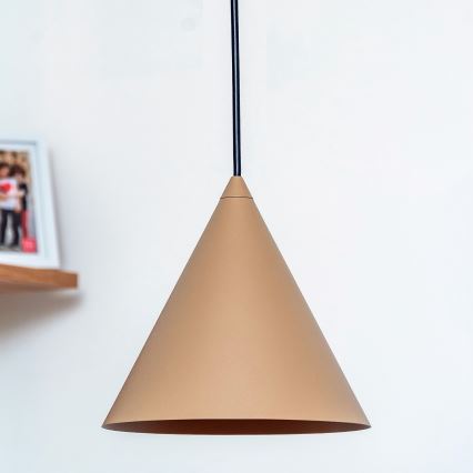 Hanglamp aan kabel ETNA II 1xE27/15W/230V Ø 18,5 cm beige