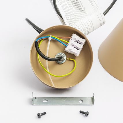 Hanglamp aan kabel ETNA II 1xE27/15W/230V Ø 18,5 cm beige