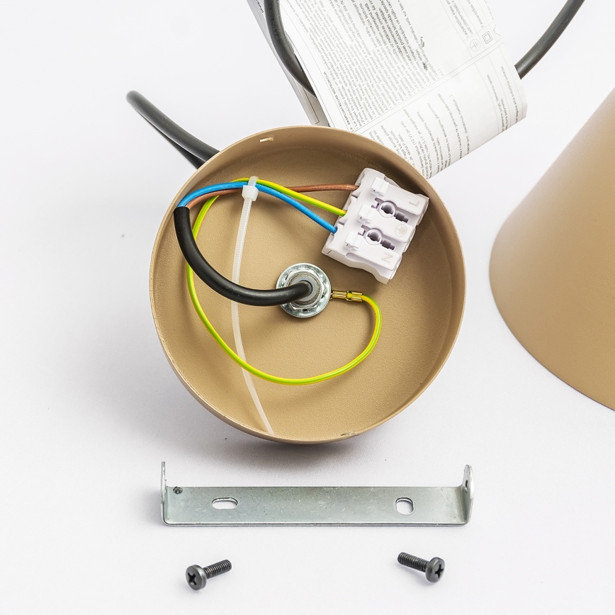 Hanglamp aan kabel ETNA II 1xE27/15W/230V Ø 18,5 cm beige