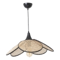Hanglamp aan kabel FUME 1xE27/40W/230V Ø 45 cm zwart/beige