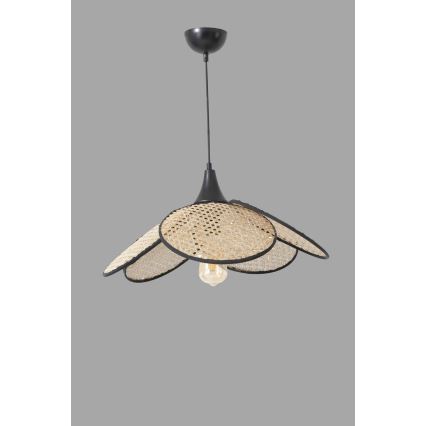 Hanglamp aan kabel FUME 1xE27/40W/230V Ø 45 cm zwart/beige