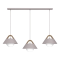 Hanglamp aan kabel FUNDA 3xE27/15W/230V crème